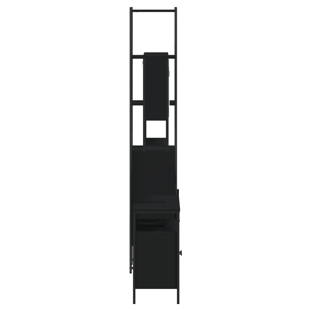 vidaXL 3 Piece Bathroom Furniture Set Black Engineered Wood
