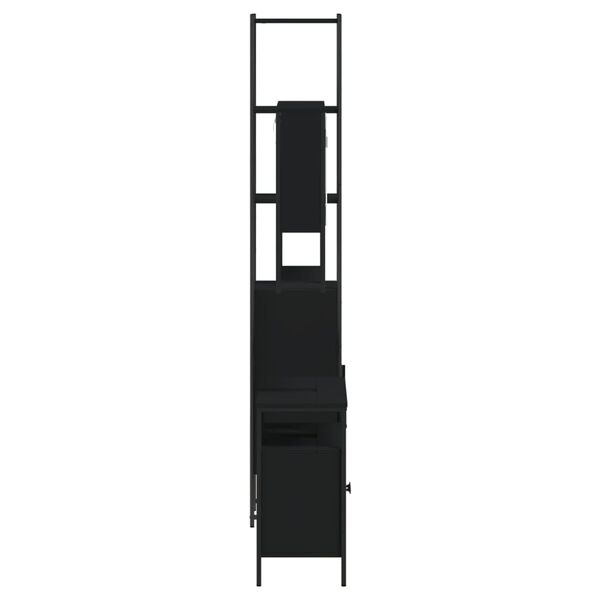 vidaXL 3 Piece Bathroom Furniture Set Black Engineered Wood