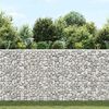 vidaXL Trapezium Gabion Raised Bed Galvanised Steel 150x20x100 cm