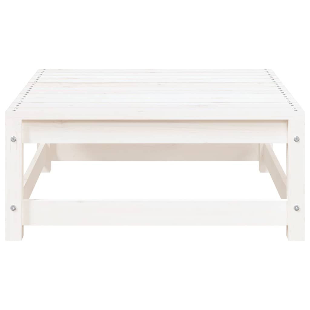 vidaXL 2 Piece Garden Lounge Set with Cushions White Solid Pinewood