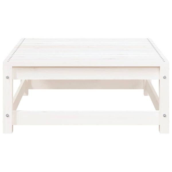vidaXL 2 Piece Garden Lounge Set with Cushions White Solid Pinewood