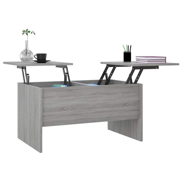 vidaXL Coffee Table Grey Sonoma 80x50x42.5 cm Engineered Wood