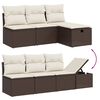vidaXL 8 Piece Garden Sofa Set with Cushions Brown Poly Rattan