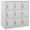 vidaXL Locker Cabinets 5 pcs Light Grey 90x45x92.5 cm Steel