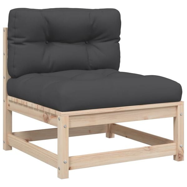 vidaXL 6 Piece Garden Sofa Set with Cushions Solid Wood Pine