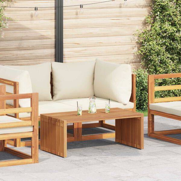 vidaXL Garden Side Table Manual Brown 90 x 50 x 36 cm Solid teak wood