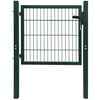 vidaXL Fence Gate Steel Green 105x150 cm