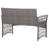 vidaXL 4 Piece Garden Lounge Set with Cushion Poly Rattan Anthracite