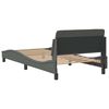 vidaXL Bed Frame "Dover" Dark Grey 100x203 cm Fabric