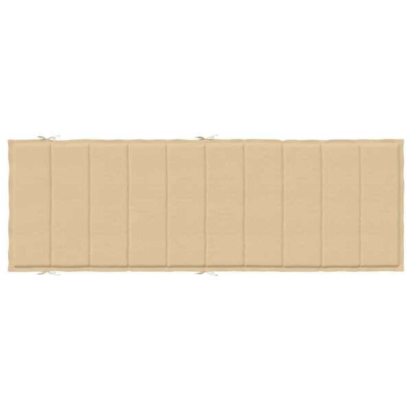 vidaXL Sun Lounger Cushion Melange Beige 186x58x4 cm Fabric