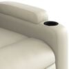 vidaXL Massage Recliner Chair Cream Faux Leather