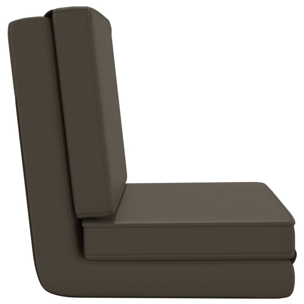 vidaXL Folding Floor Chair Anthracite Faux Leather