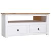 vidaXL Corner TV Cabinet White 93x49x49 cm Solid Pine Panama Range