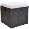 vidaXL 6 Piece Outdoor Dining Set with Cushions Poly Rattan Brown