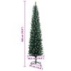 vidaXL Artificial Slim Christmas Tree 300 LEDs 180 cm