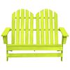 vidaXL 2-Seater Garden Adirondack Chair Solid Fir Wood Green