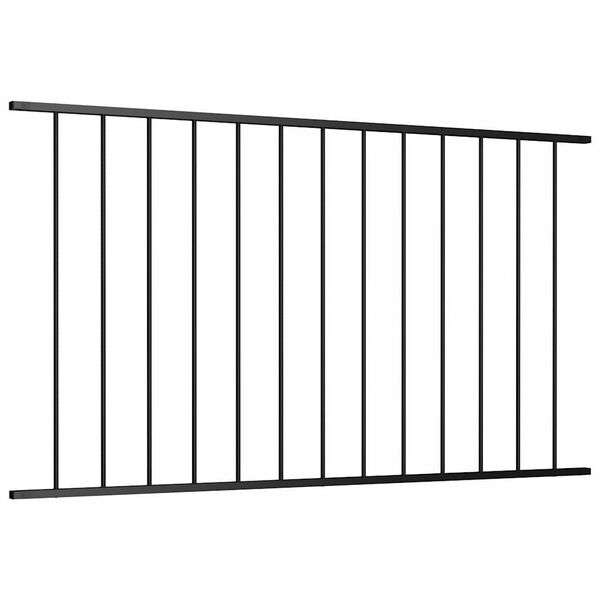 vidaXL Fence Panel Powder-coated Steel 1.7x1 m Black