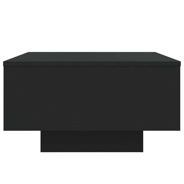vidaXL Coffee Table with LED Lights Black 55x55x31 cm