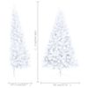 vidaXL Artificial Half Pre-lit Christmas Tree with Stand White 150 cm PVC
