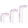 vidaXL Plant Stands 3 pcs Silver 24 x 24 x 75 cm Galvanised steel