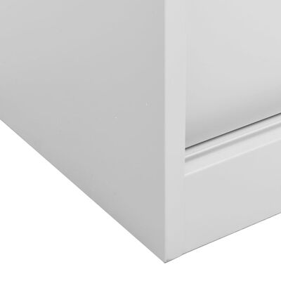 vidaXL Office Cabinet with Sliding Door Light Grey 90x40x90 cm Steel