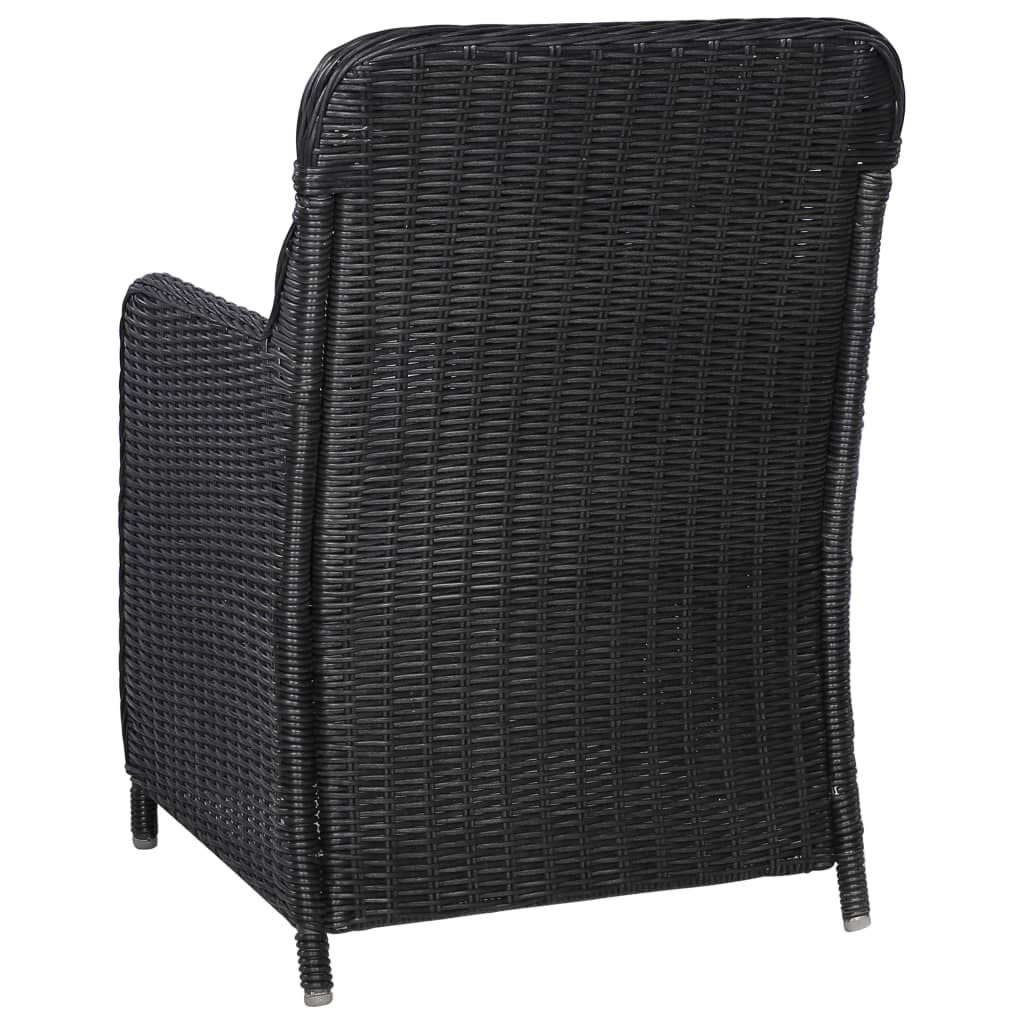 vidaXL 5 Piece Garden Dining Set Black