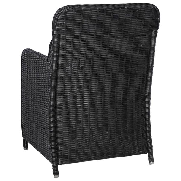 vidaXL 5 Piece Garden Dining Set Black