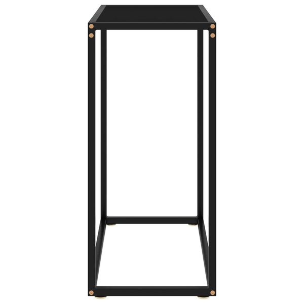 vidaXL Console Table Black 60x35x75 cm Tempered Glass