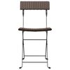 vidaXL Folding Bistro Chairs 6 pcs Brown Poly Rattan and Steel