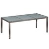 vidaXL 9 Piece Outdoor Dining Set with Cushions Poly Rattan Grey