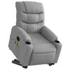 vidaXL Stand up Massage Recliner Chair Light Grey Fabric