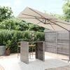 vidaXL Bar Table with Glass Top Grey 105x80x110 cm Poly Rattan