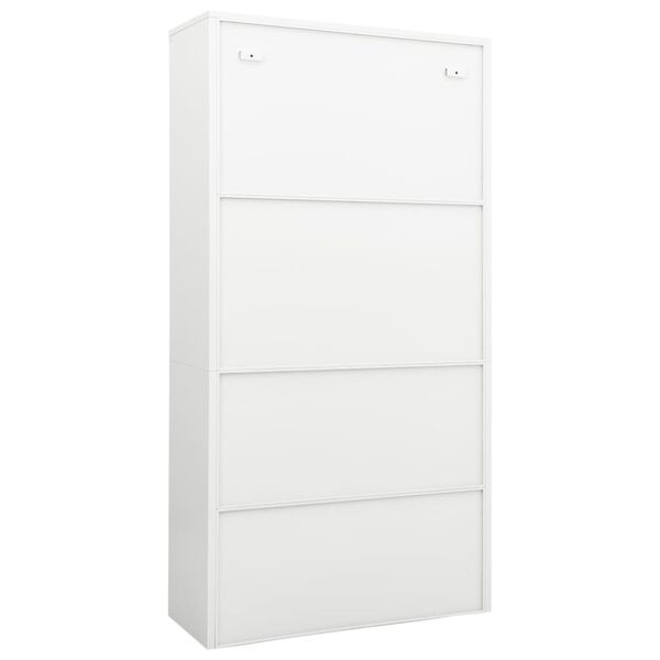 vidaXL Office Cabinet White 90x40x180 cm Steel