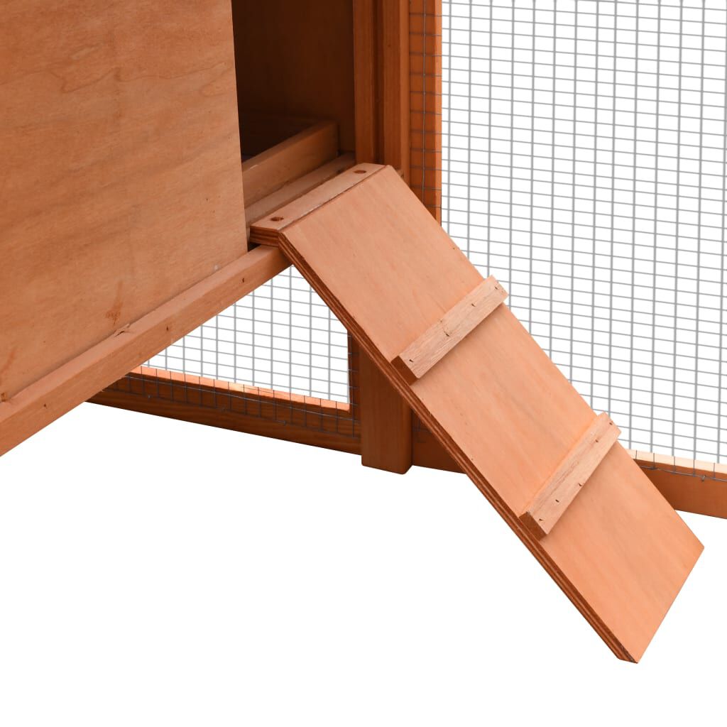 vidaXL Chicken Cage Solid Pine & Fir Wood 170x81x110 cm