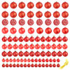 vidaXL 100 Piece Christmas Ball Set 3/4/6 cm Red