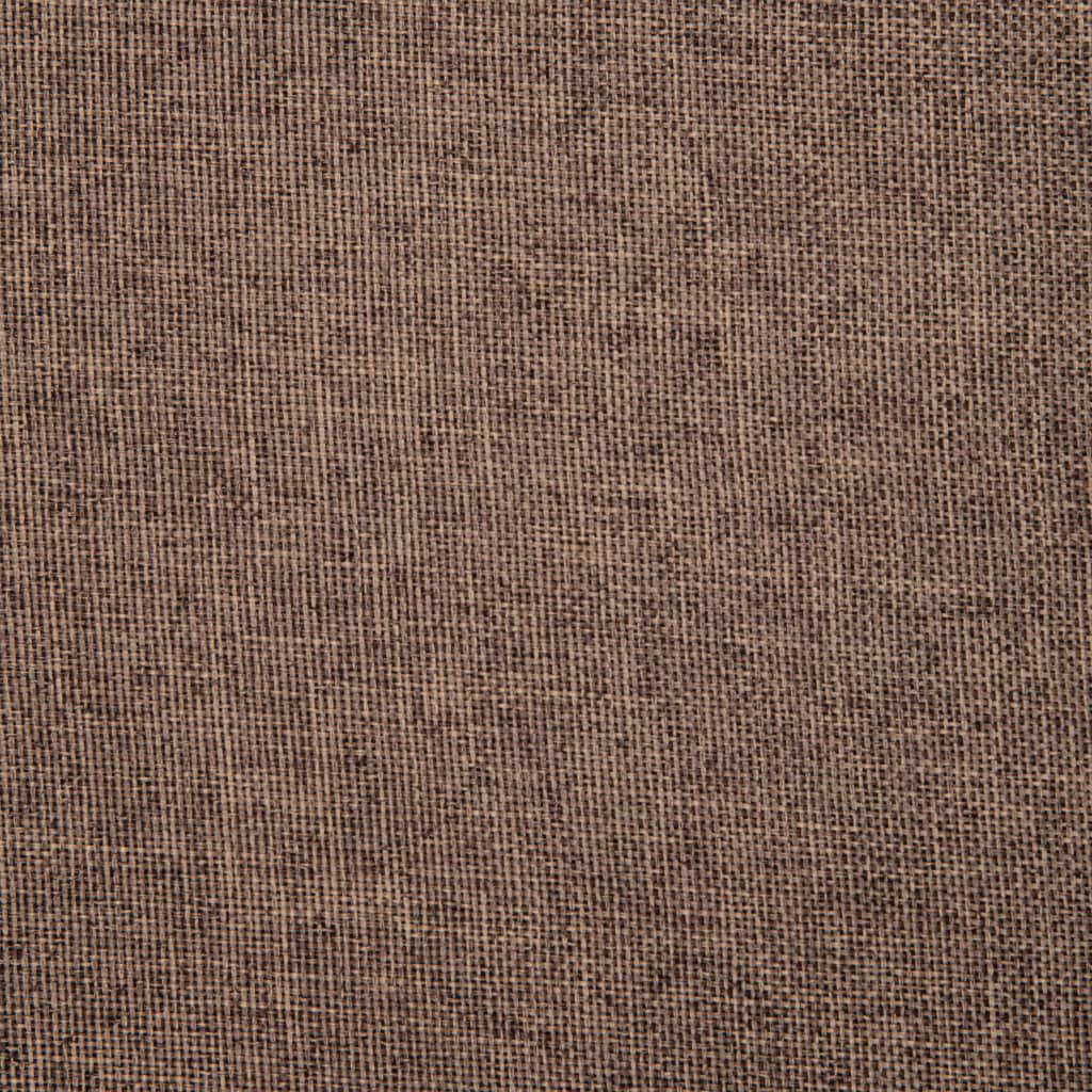 vidaXL Swivel Dining Chair Brown Fabric