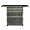 vidaXL 3 Piece Bistro Set with Cushions Poly Rattan Grey