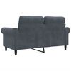 vidaXL 2-Seater Sofa Dark Grey 120 cm Velvet