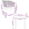 vidaXL 3 Piece Garden Dining Set with Cushions Grey Poly Rattan Glass