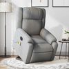 vidaXL Electric Stand up Massage Recliner Chair Light Grey Fabric