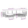 vidaXL 7 Piece Garden Lounge Set with Cushions Anthracite Poly Rattan