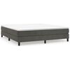 vidaXL Box Spring Bed Frame Dark Grey King Velvet (US Only)
