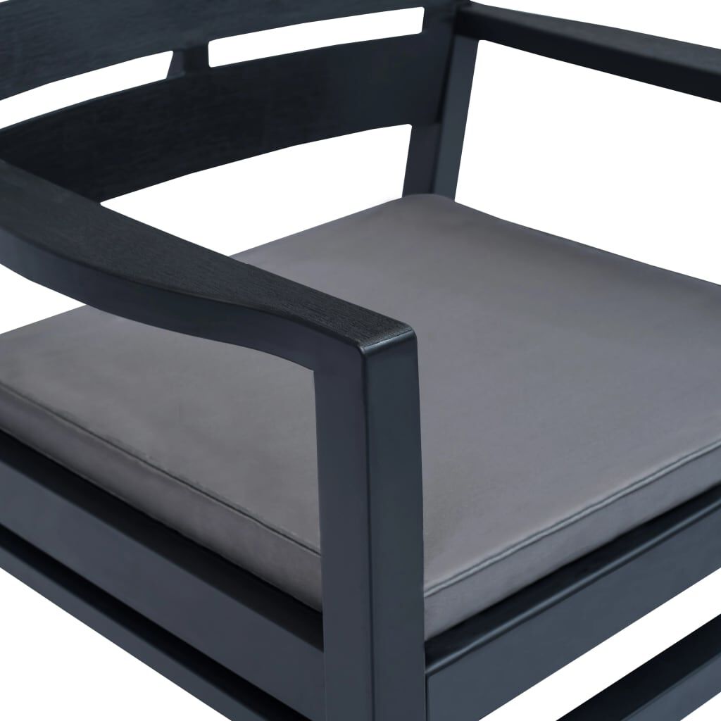 vidaXL 4 Piece Outdoor Lounge Set Plastic Anthracite