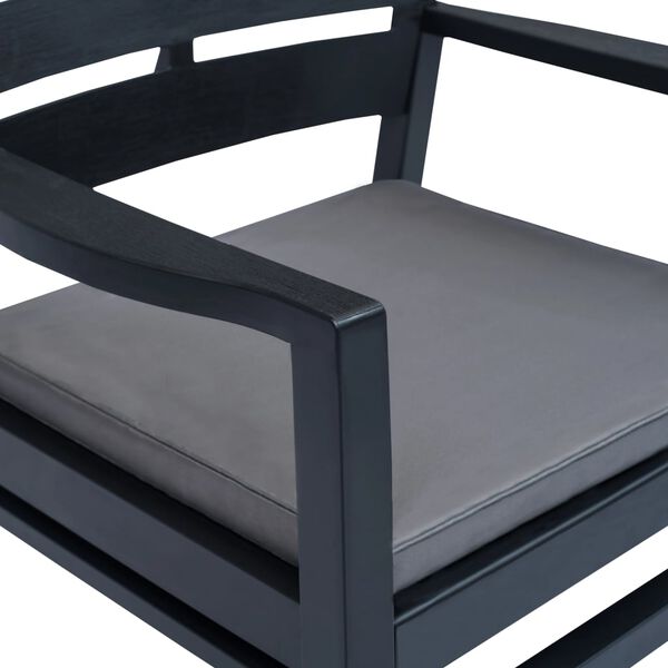 vidaXL 4 Piece Outdoor Lounge Set Plastic Anthracite