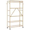 vidaXL Clothes Rack with Shelves and Wheels 110x40x180 cm Bamboo