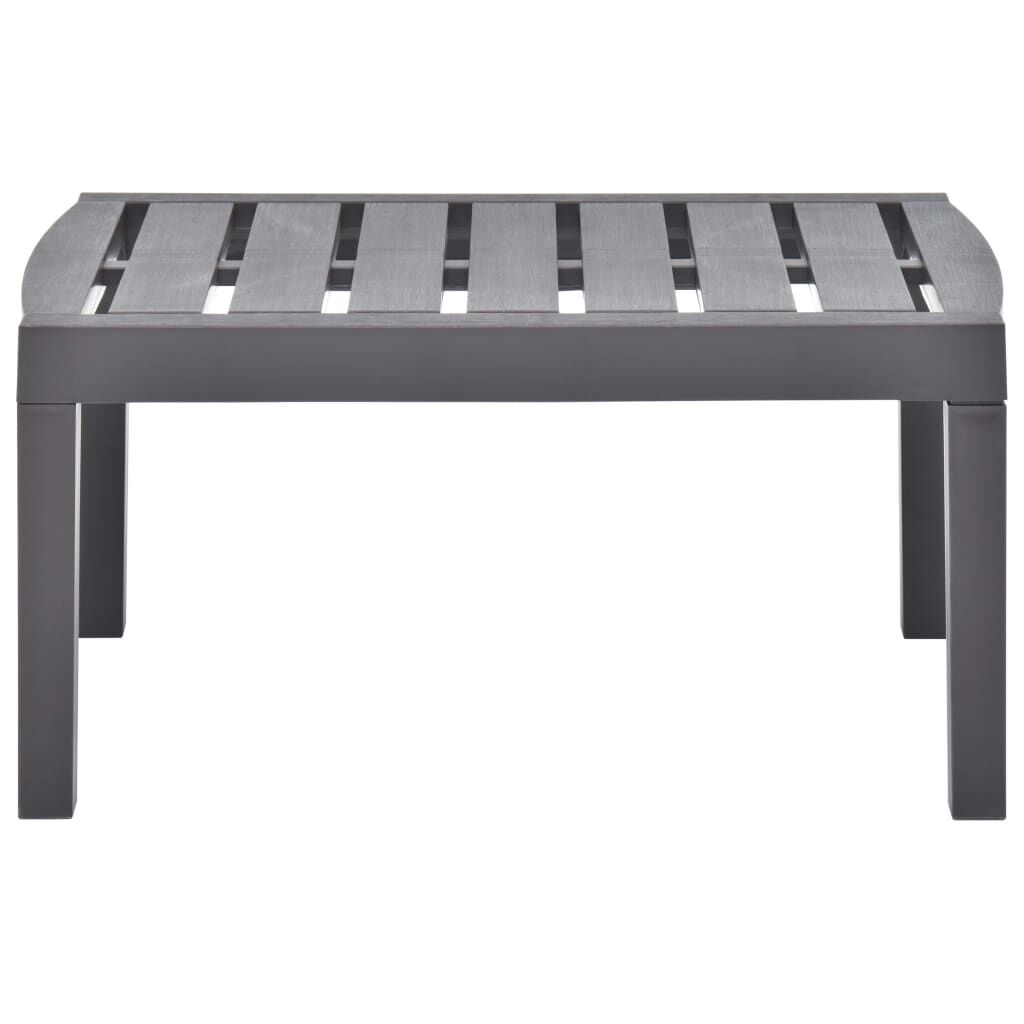 vidaXL Garden Table Mocha 78x55x38 cm Plastic