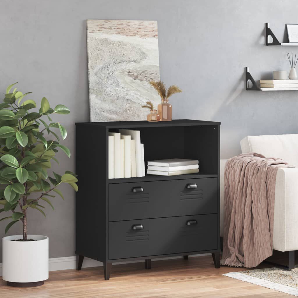vidaXL Bookcase VIKEN Black 80x40x90 cm Engineered Wood