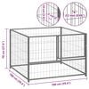 vidaXL Dog Kennel Silver 100x100x70 cm Steel