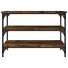 vidaXL Shoe Bench Smoked Oak 70x38.5x49 cm Engineered Wood