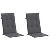 vidaXL Garden Highback Chair Cushions 2 pcs Anthracite 120x50x2 cm Fabric